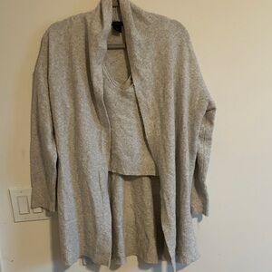 Tahari Light Gray Women's Cardigan Set
